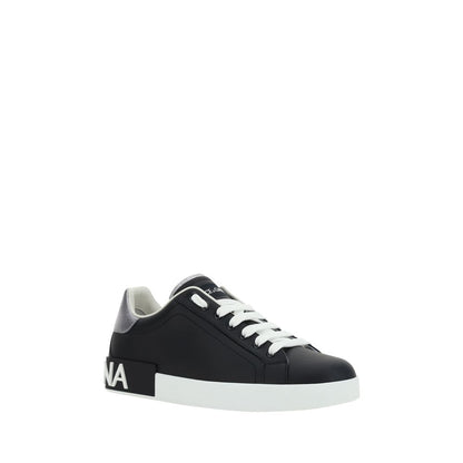 Black Calf Leather Bos Taurus Low Top Sneakers