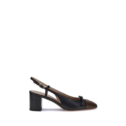 Black Calf Leather Bos Taurus Mid Heel Pumps