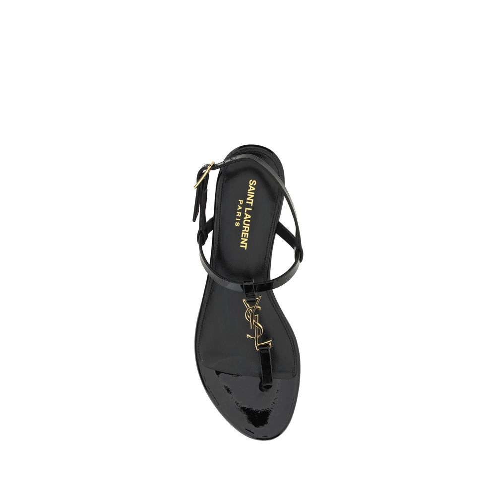 Black Calf Leather Bos Taurus Sandals