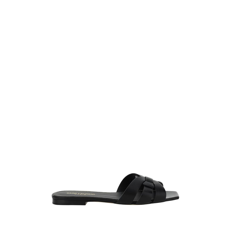 Black Calf Leather Bos Taurus Sandals