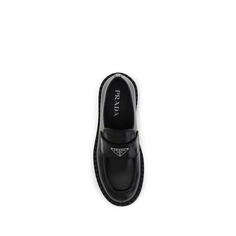 Black Calf Leather Bos Taurus Slip-On Loafers