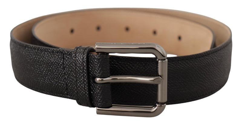 Black Calf Leather Brown Backend Belt-Dolce & Gabbana-LabelTerrace.com
