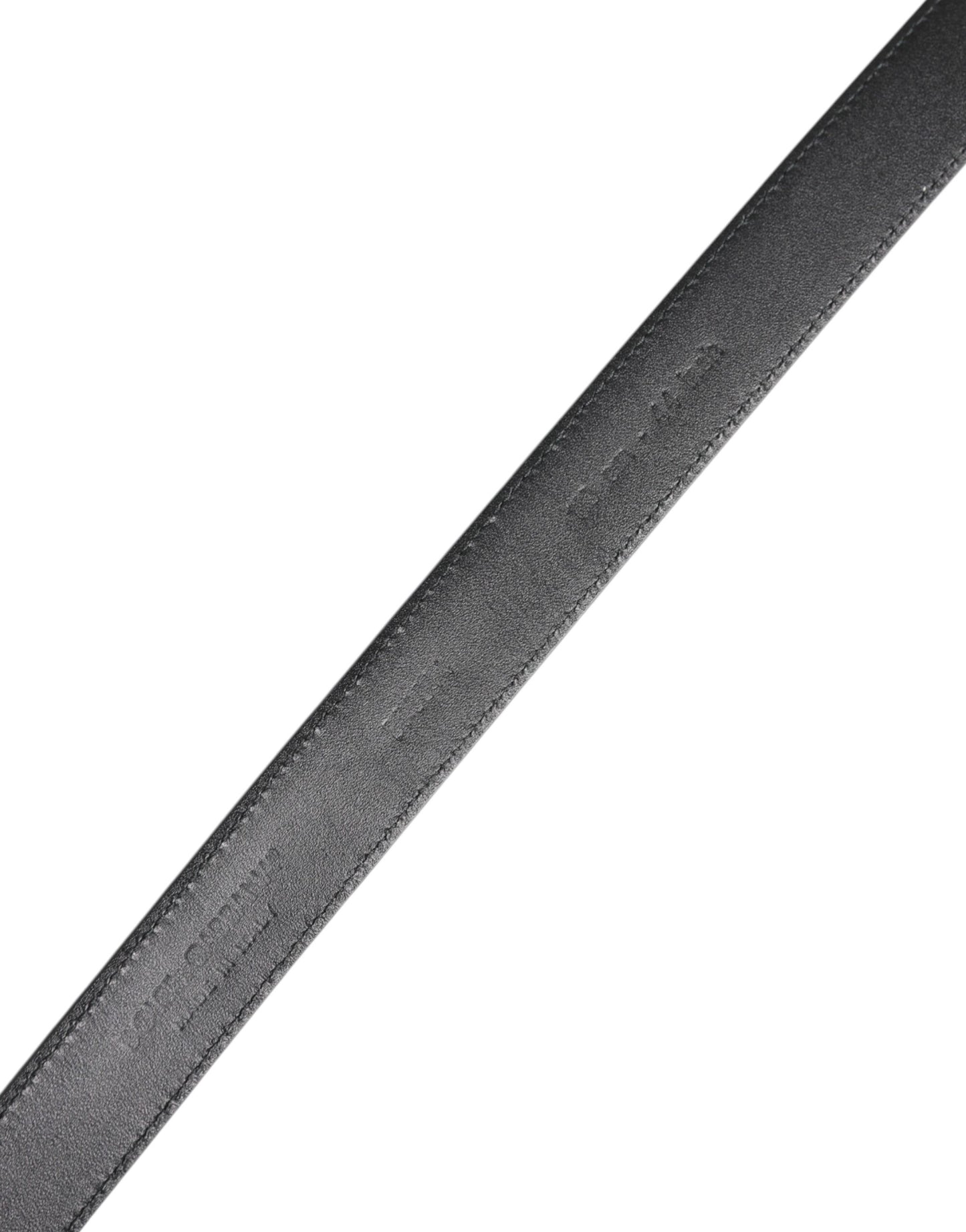 Black Calf Leather Classic Metal Buckle Belt-Dolce & Gabbana-LabelTerrace.com