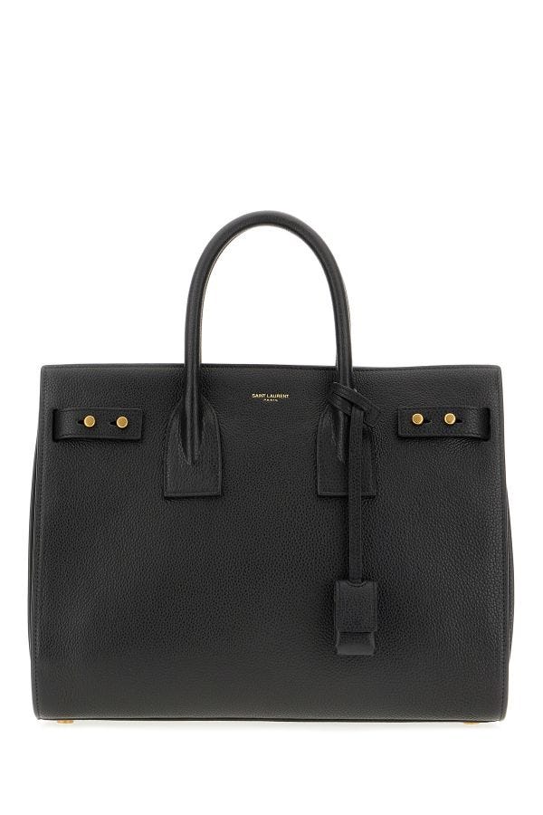 Black Calf Leather Sac De Jour Handbag-Saint Laurent-LabelTerrace.com
