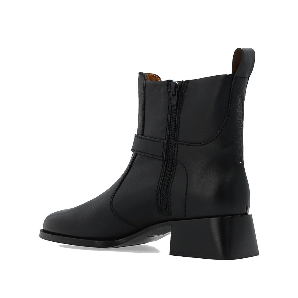 Lory Leather Ankle Boots-See By Chloé-LabelTerrace.com