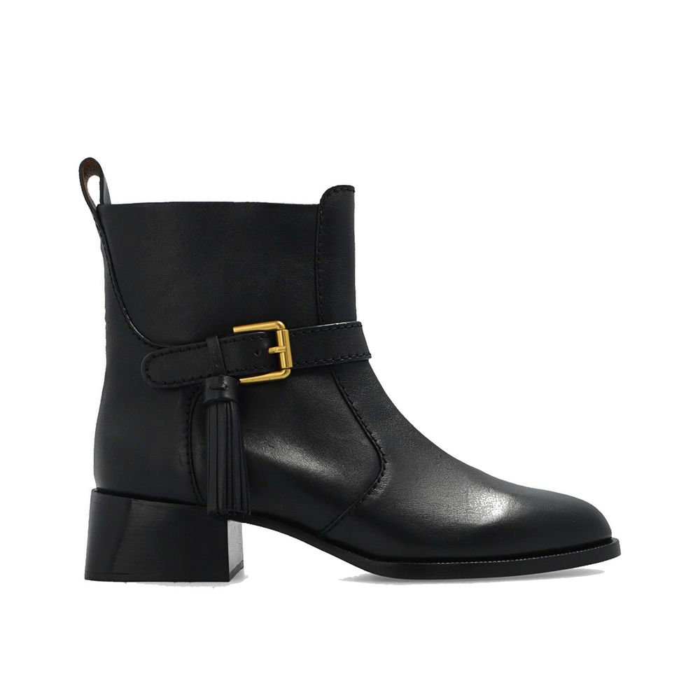 Lory Leather Ankle Boots-See By Chloé-LabelTerrace.com