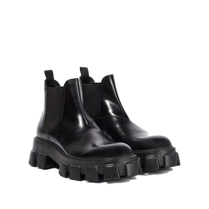Monolith Leather Ankle Boots-Prada-LabelTerrace.com