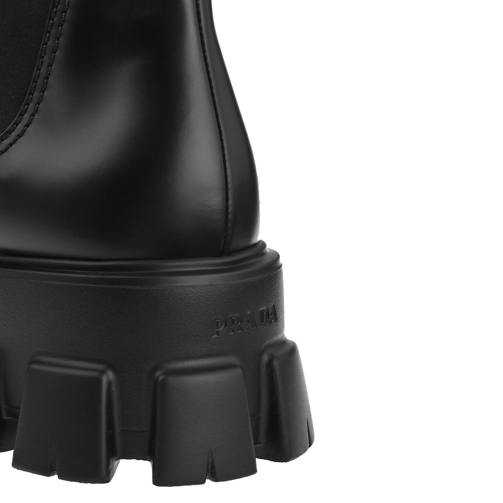 Monolith Leather Ankle Boots-Prada-LabelTerrace.com