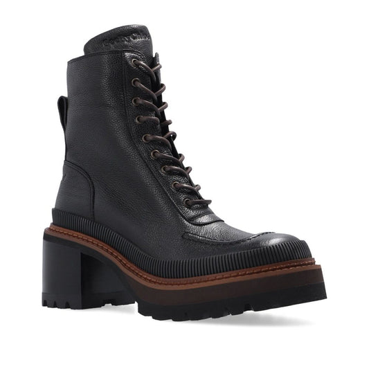 Mahalia Leather Lace-Up Boots-See By Chloé-LabelTerrace.com