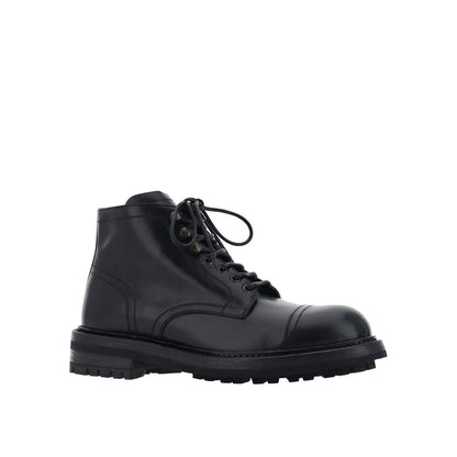 Lace-Up Leather Boots-Dolce & Gabbana-LabelTerrace.com