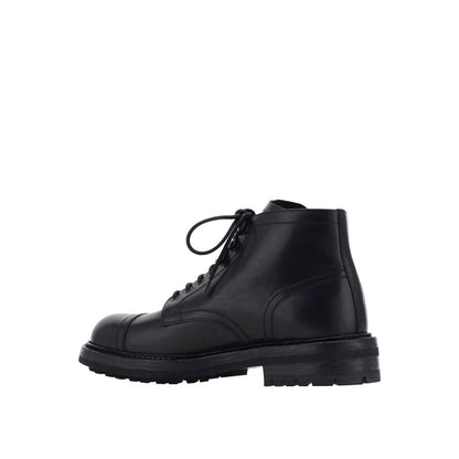 Lace-Up Leather Boots-Dolce & Gabbana-LabelTerrace.com