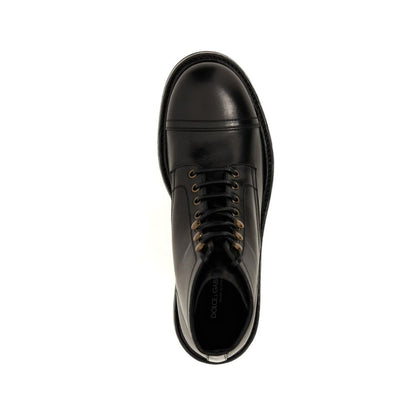 Lace-Up Leather Boots-Dolce & Gabbana-LabelTerrace.com
