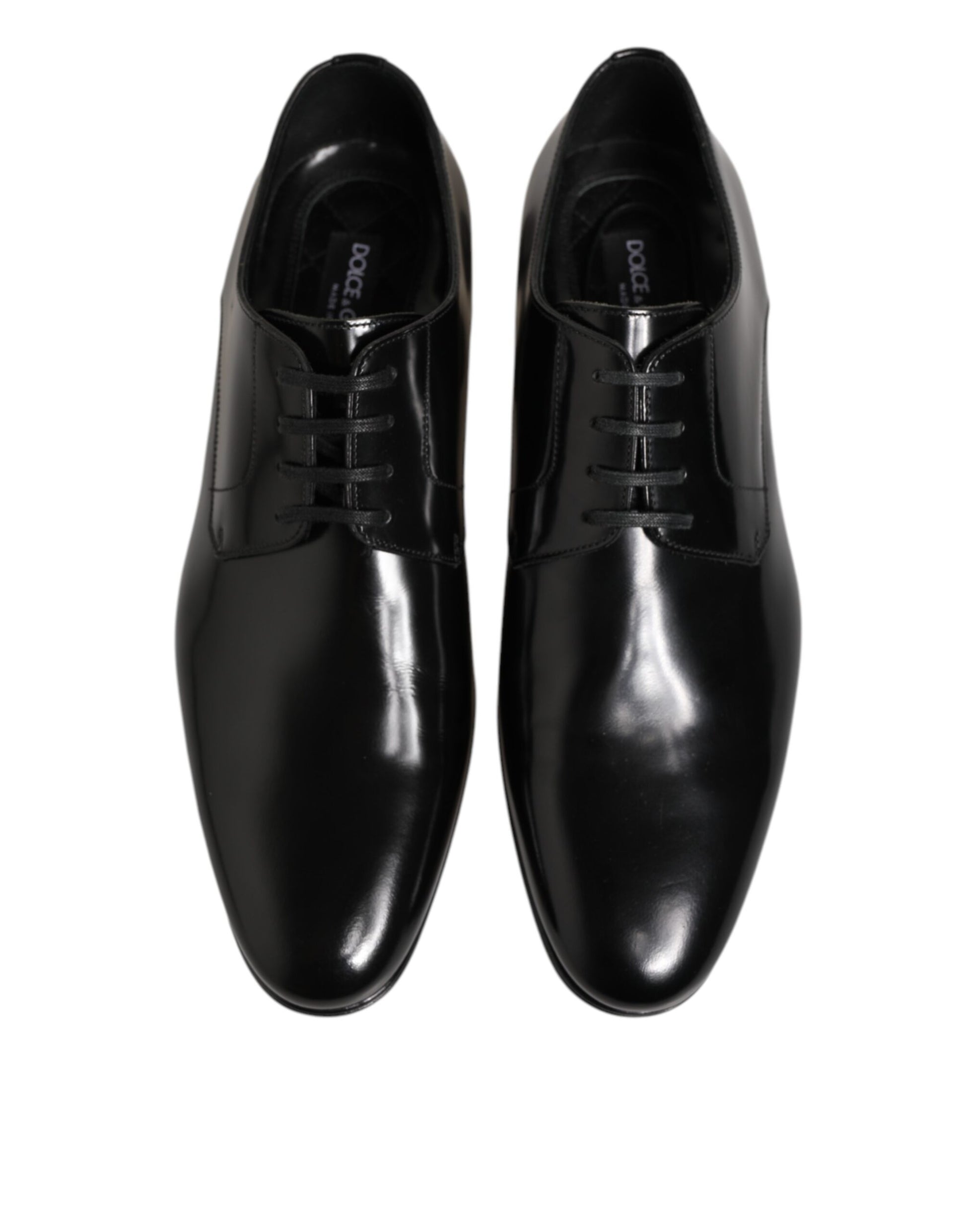 Black Calfskin Leather Derby Men Dress Shoes