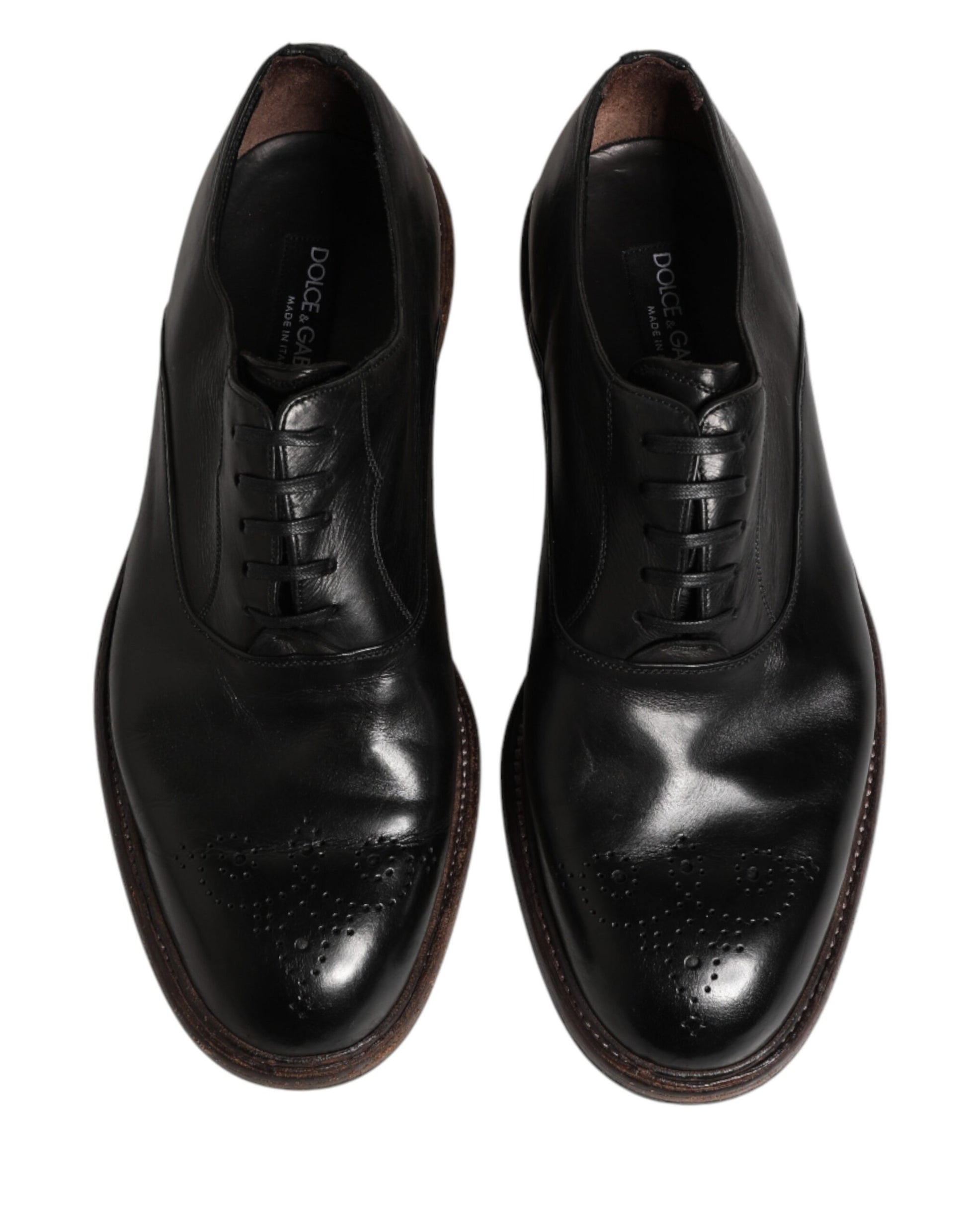 Black Calfskin Leather Oxford Dress Shoes