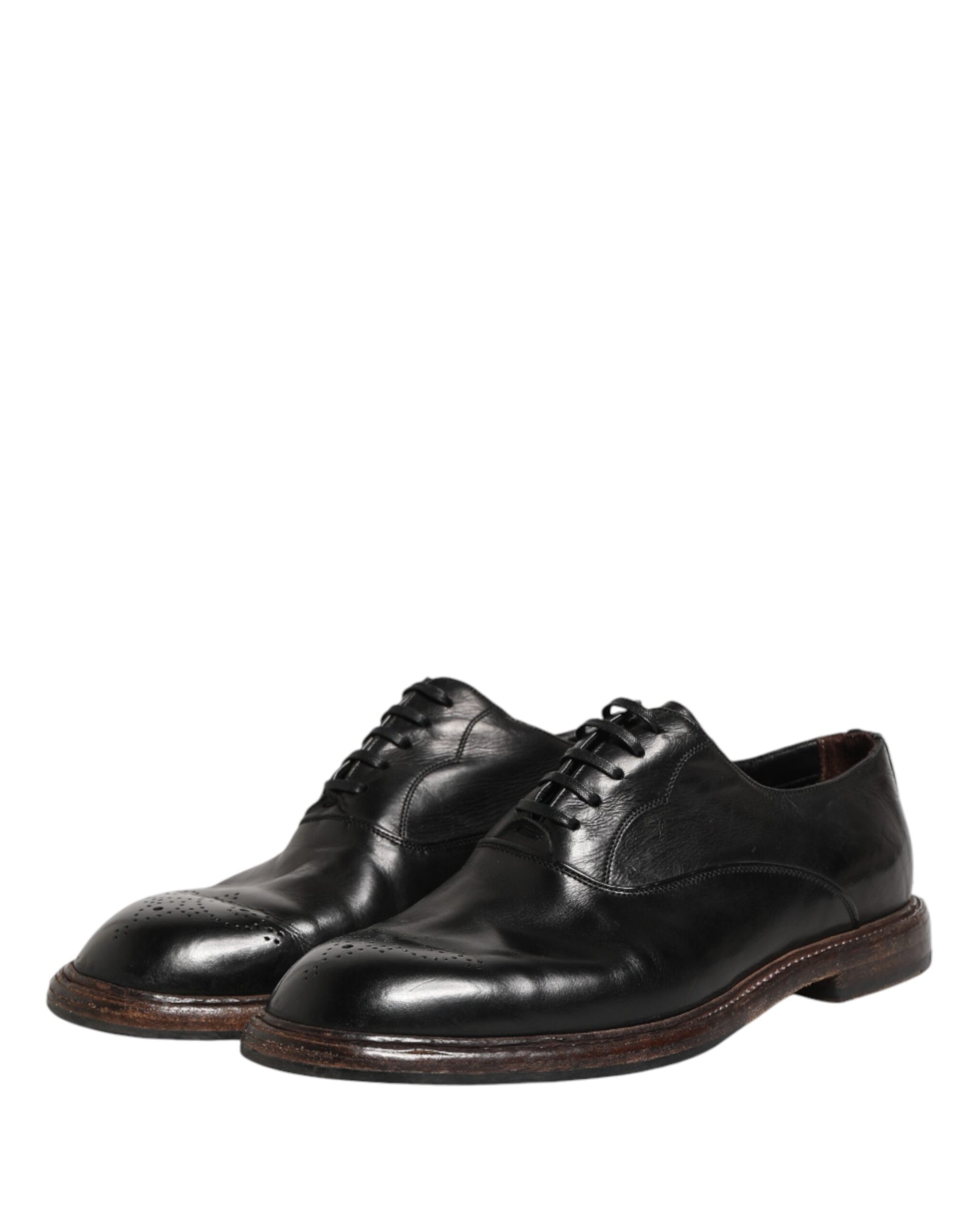 Black Calfskin Leather Oxford Dress Shoes