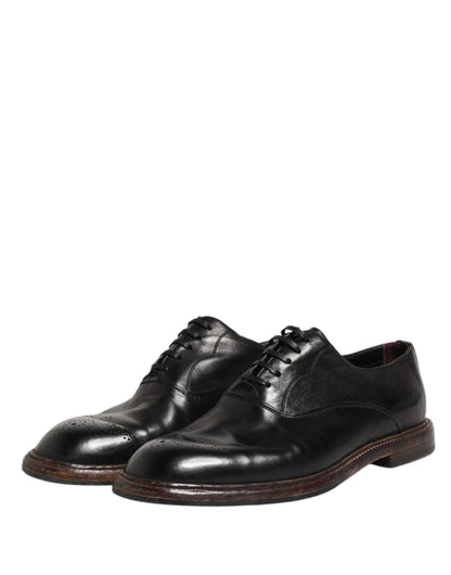 Black Calfskin Leather Oxford Dress Shoes