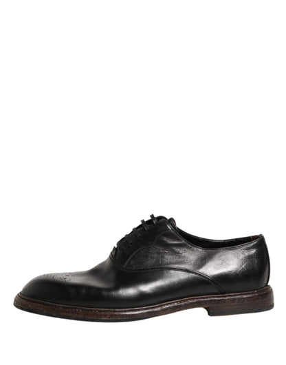 Black Calfskin Leather Oxford Dress Shoes