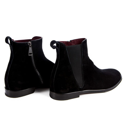 Black Calfskin Men Ankle Boot-Dolce & Gabbana-LabelTerrace.com