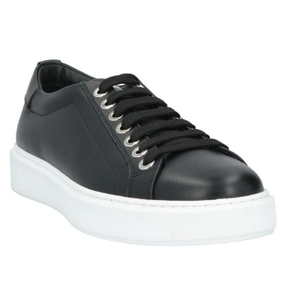 Black Calfskin Men Sneaker-Les Hommes-LabelTerrace.com