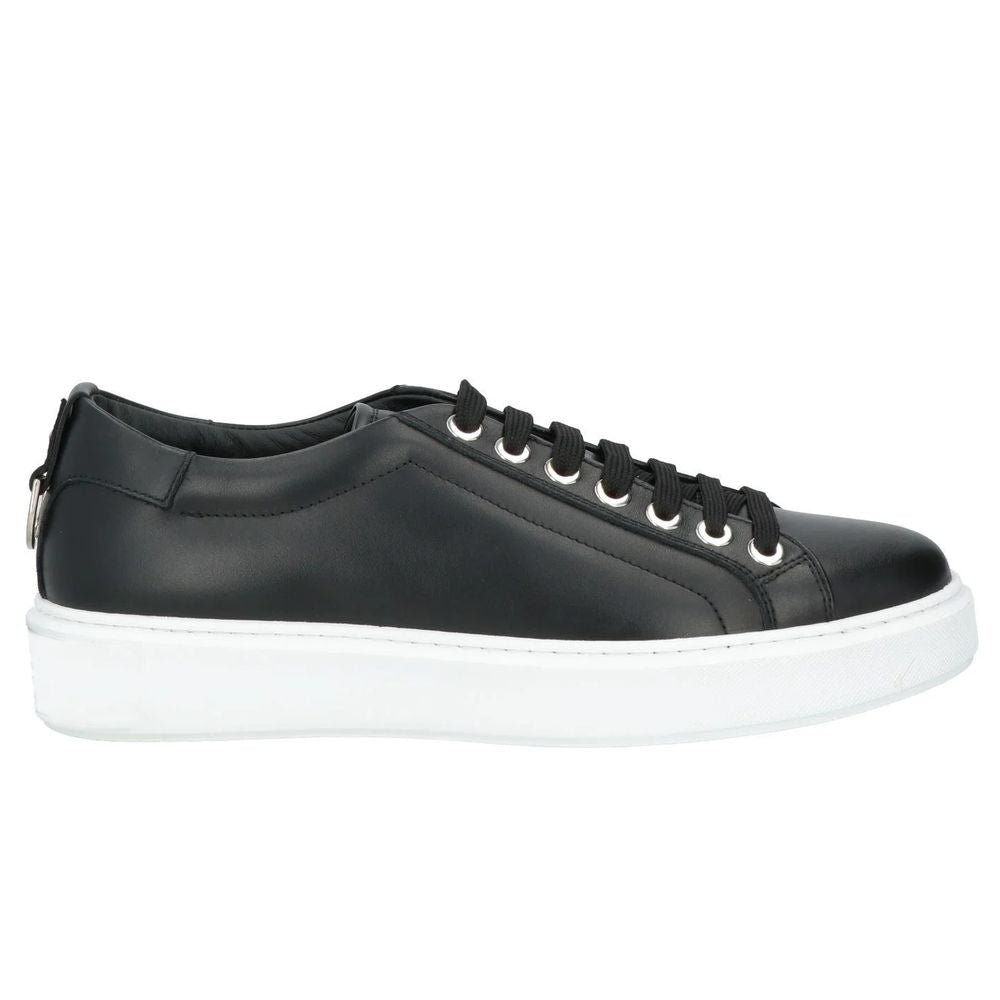 Black Calfskin Men Sneaker-Les Hommes-LabelTerrace.com