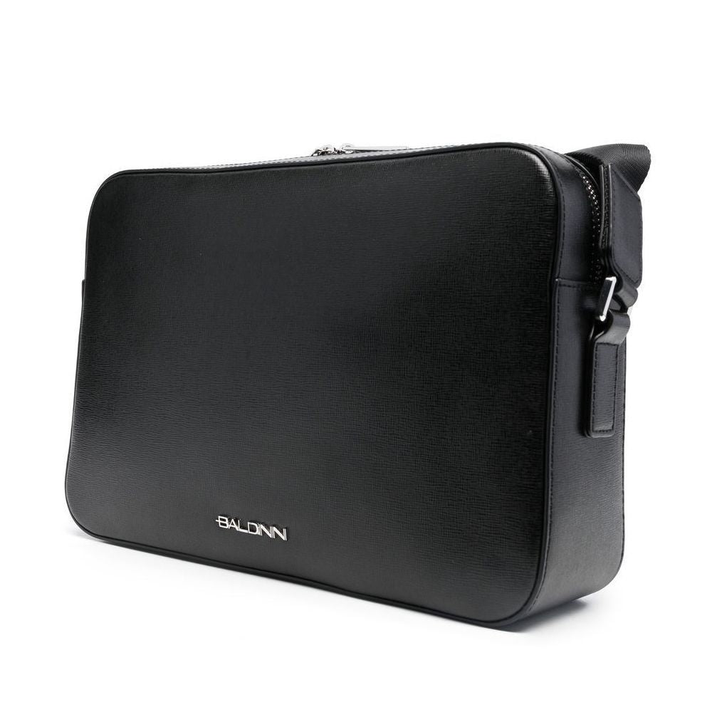 Black Calfskin Messenger Bag