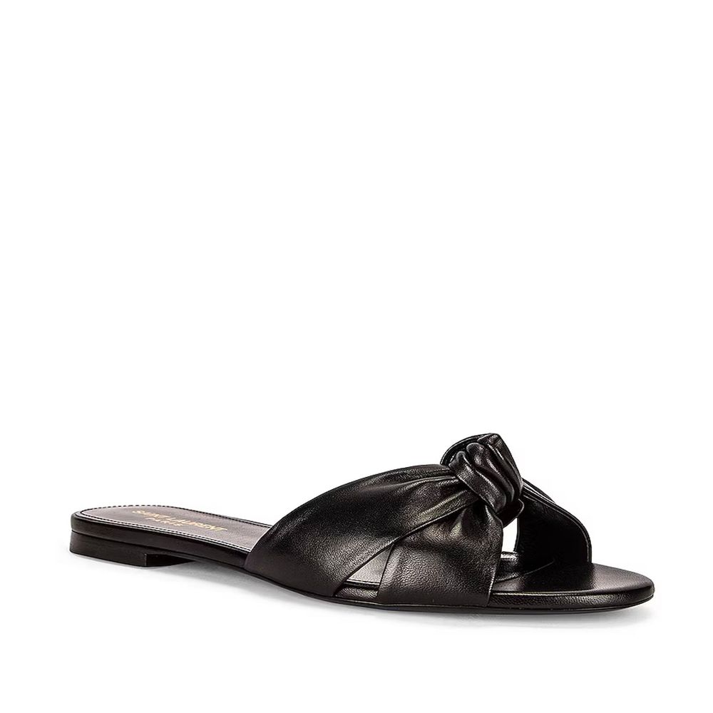 Leather Slides-Saint Laurent-LabelTerrace.com