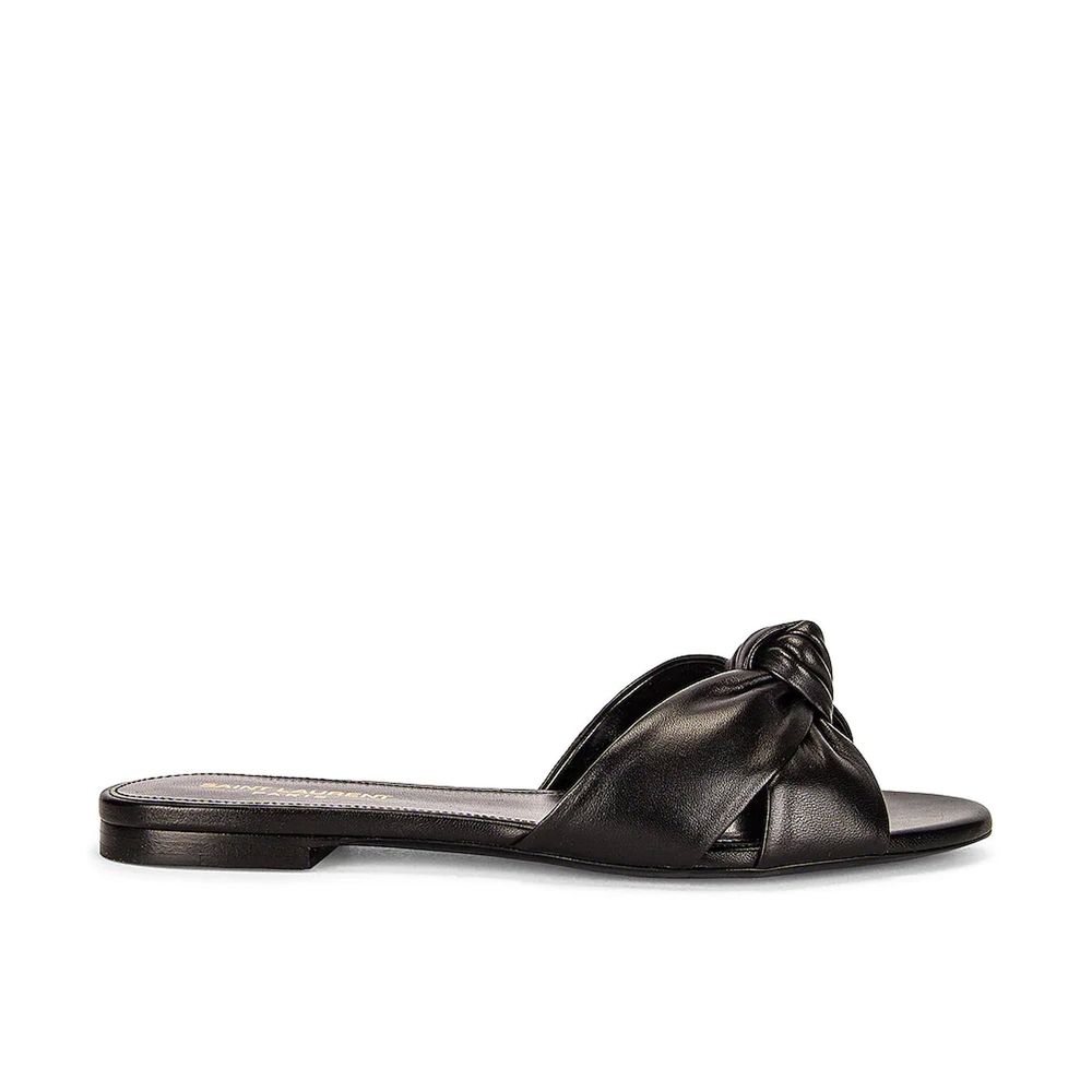 Leather Slides-Saint Laurent-LabelTerrace.com
