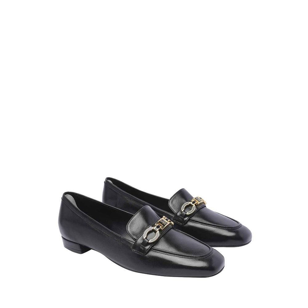 Signature Square Leather Loafers-Stuart Weitzman-LabelTerrace.com