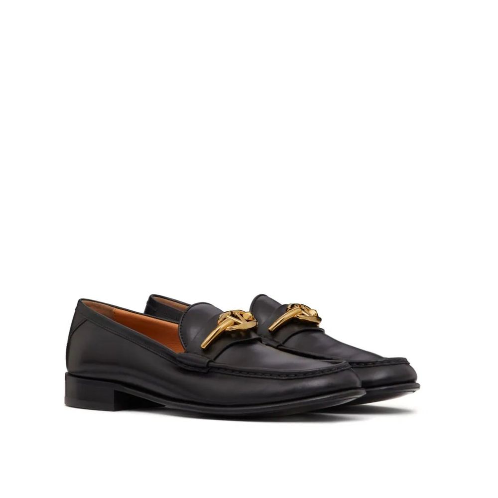 V-Logo Moon Leather Loafers-Valentino Garavani-LabelTerrace.com