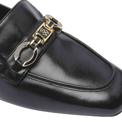 Signature Square Leather Loafers-Stuart Weitzman-LabelTerrace.com