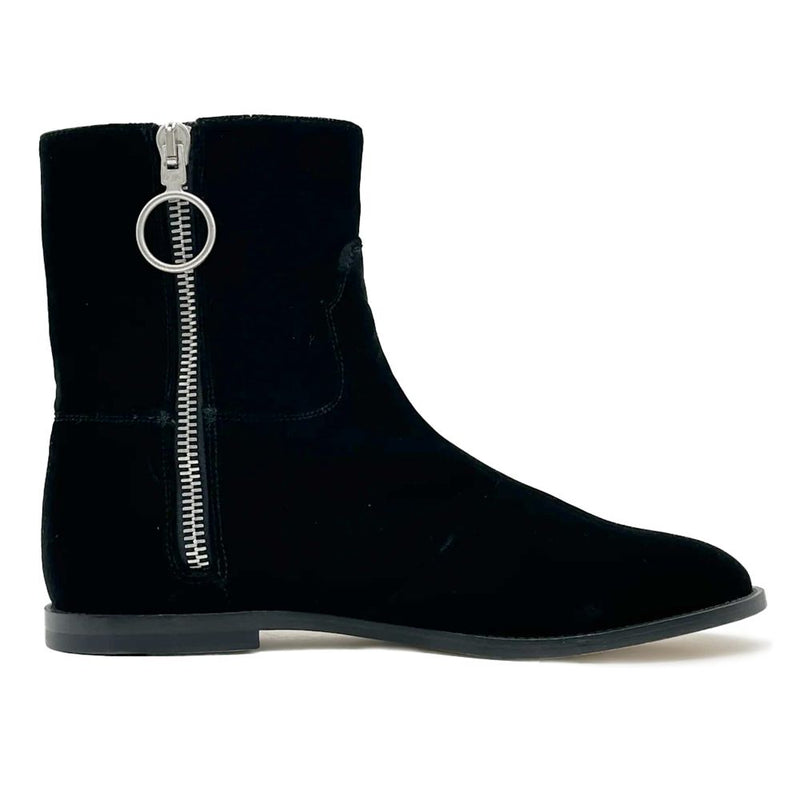 Black Calfskin Women Ankle Boot-Off-White-LabelTerrace.com