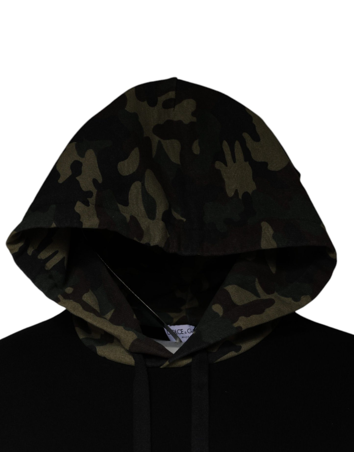 Black Camouflage Hooded Sweatshirt Sweater-Dolce & Gabbana-LabelTerrace.com