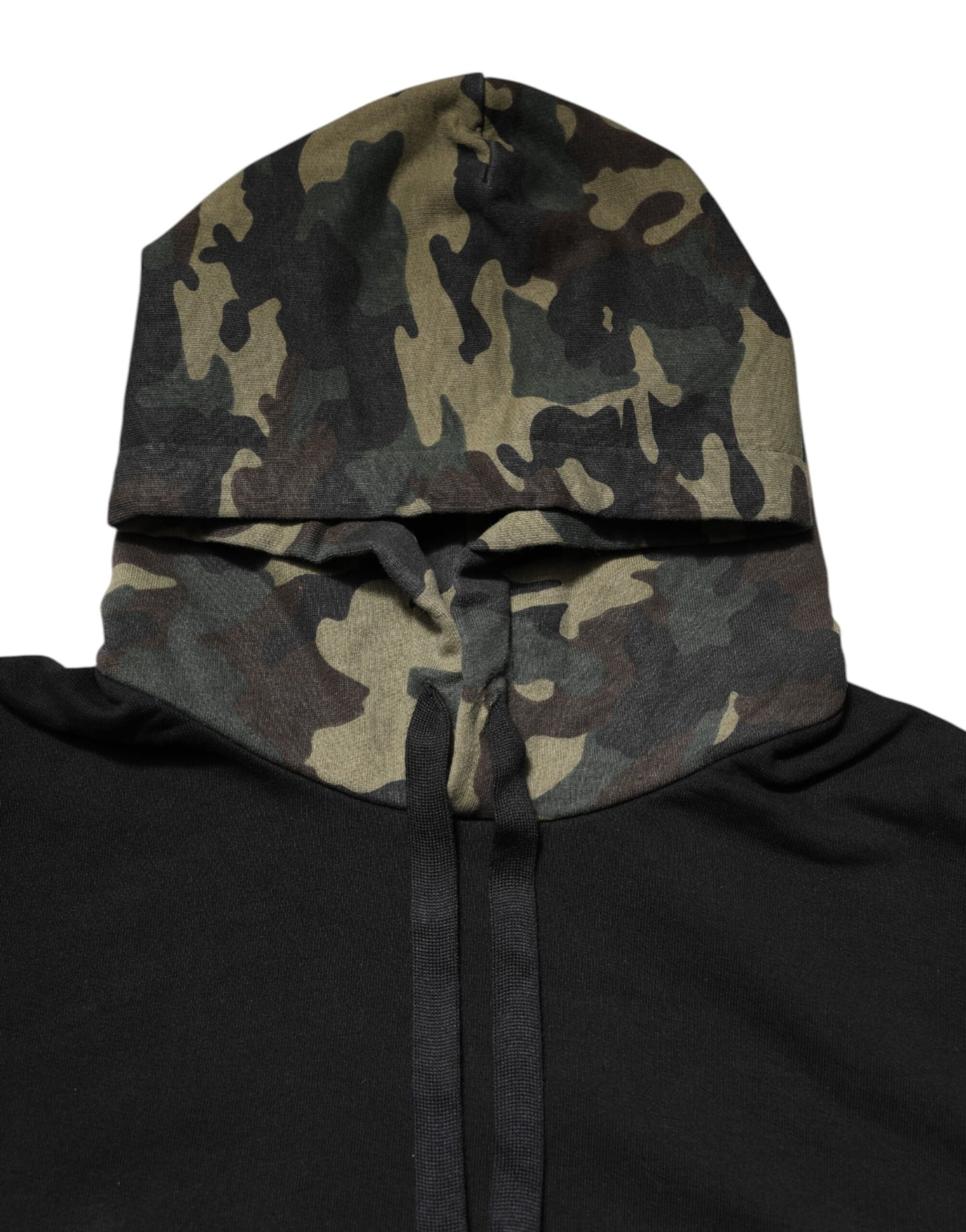 Black Camouflage Hooded Sweatshirt Sweater-Dolce & Gabbana-LabelTerrace.com