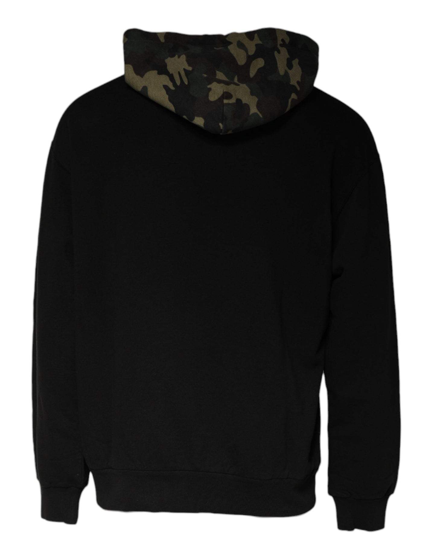 Black Camouflage Hooded Sweatshirt Sweater-Dolce & Gabbana-LabelTerrace.com