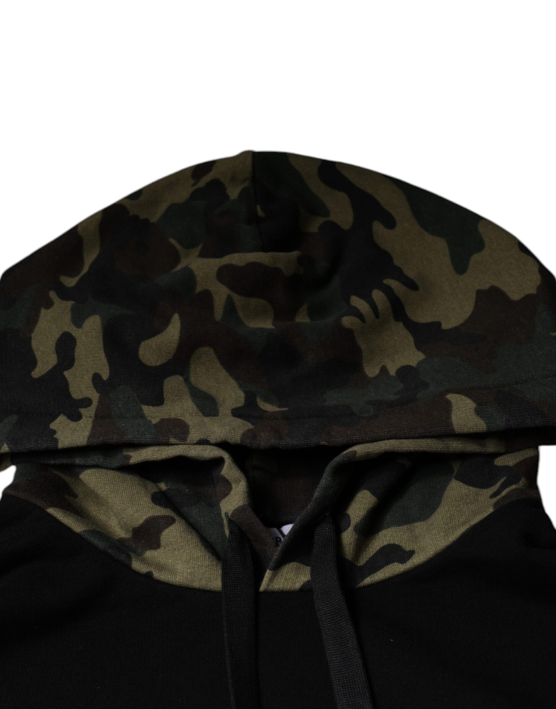 Black Camouflage Hooded Sweatshirt Sweater-Dolce & Gabbana-LabelTerrace.com