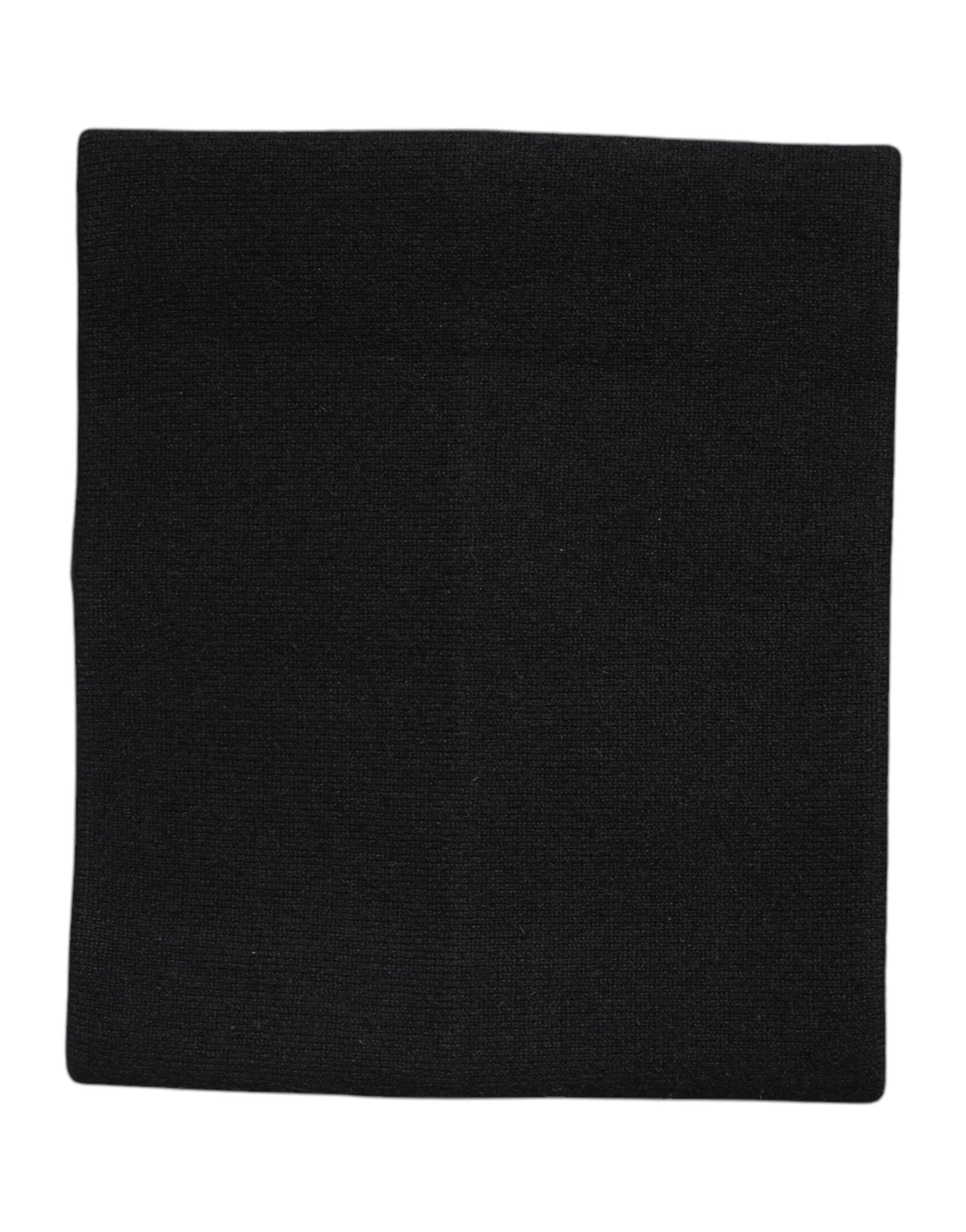 Black Cashmere Knitted Neck Warmer Foulard Scarf-Dolce & Gabbana-LabelTerrace.com