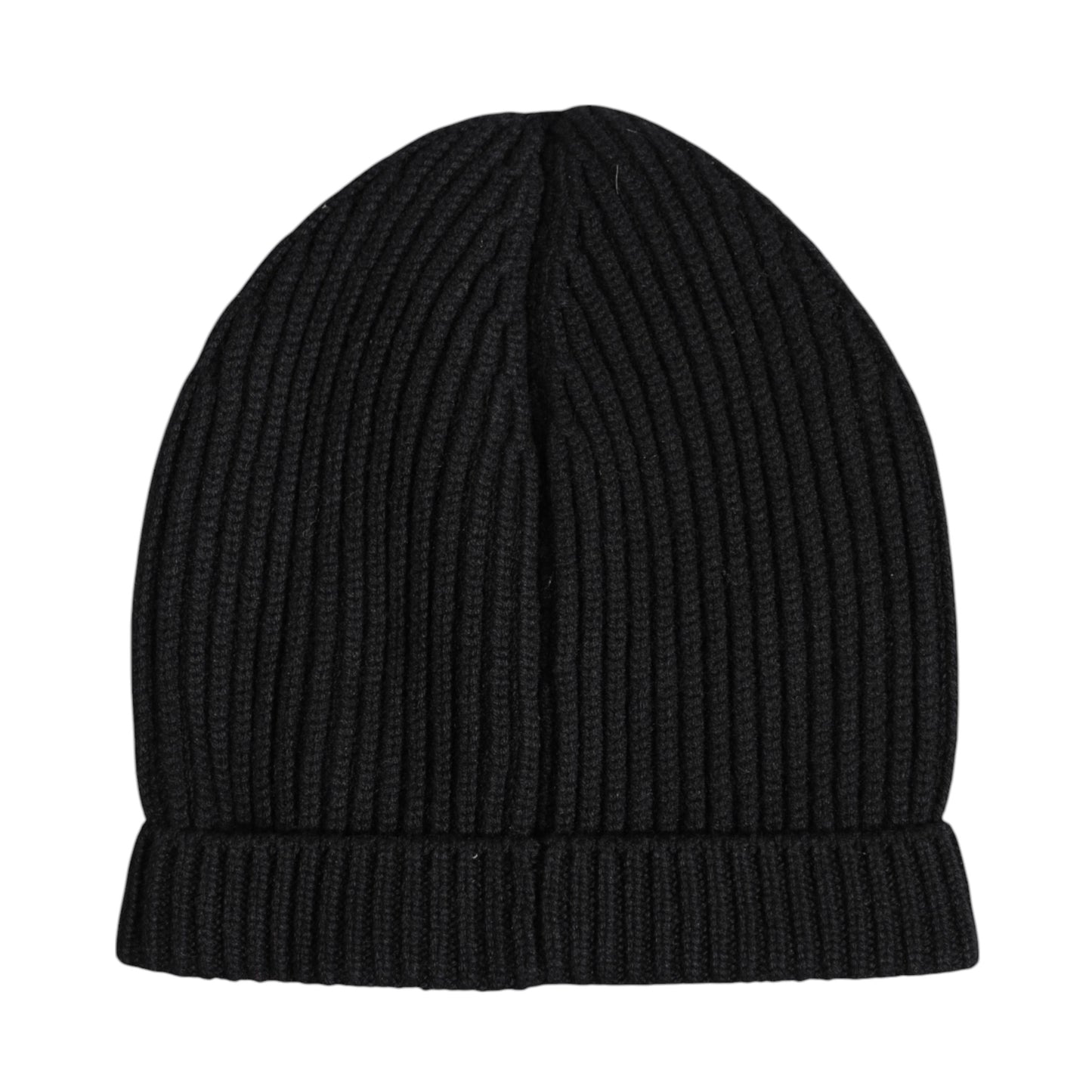 Black Cashmere Knitted Winter Beanie Hat-Dolce & Gabbana-LabelTerrace.com