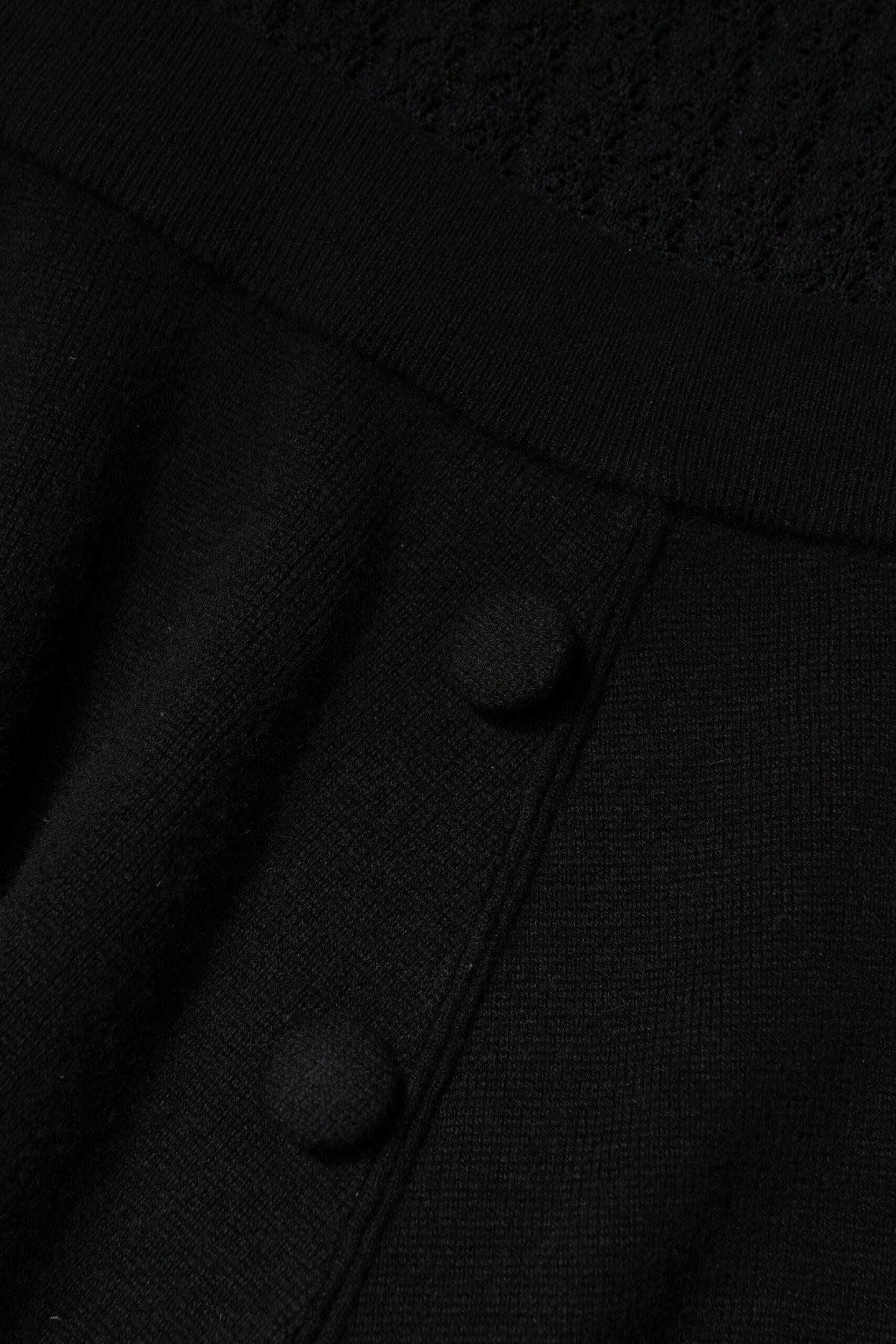 Black Cashmere Long Sleeves A-line Midi Dress-Dolce & Gabbana-LabelTerrace.com