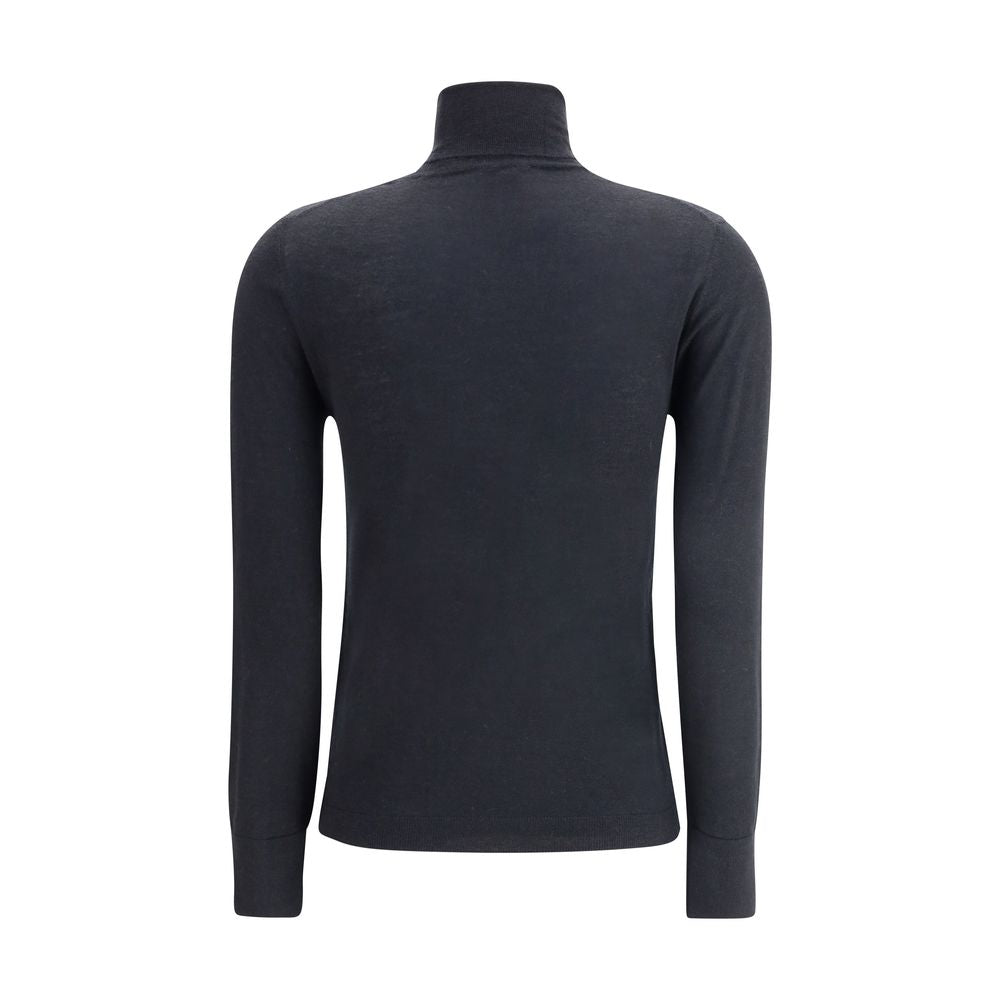 Black Cashmere Turtleneck