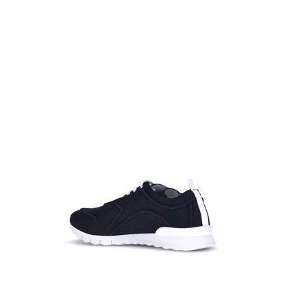 Black Cotton Athletic Sneakers