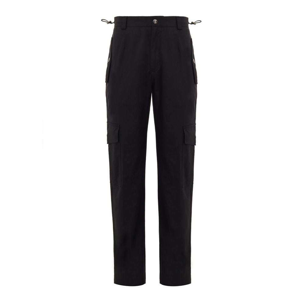 Black Cotton Cargo Pant-Dolce & Gabbana-LabelTerrace.com