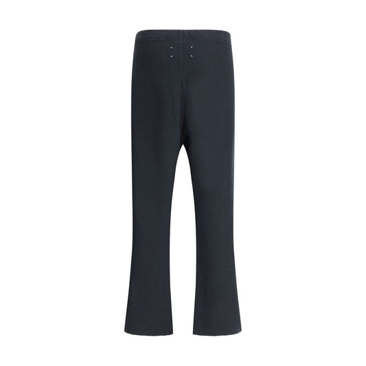 Black Cotton Casual Pants
