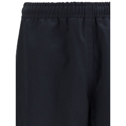 Black Cotton Casual Pants