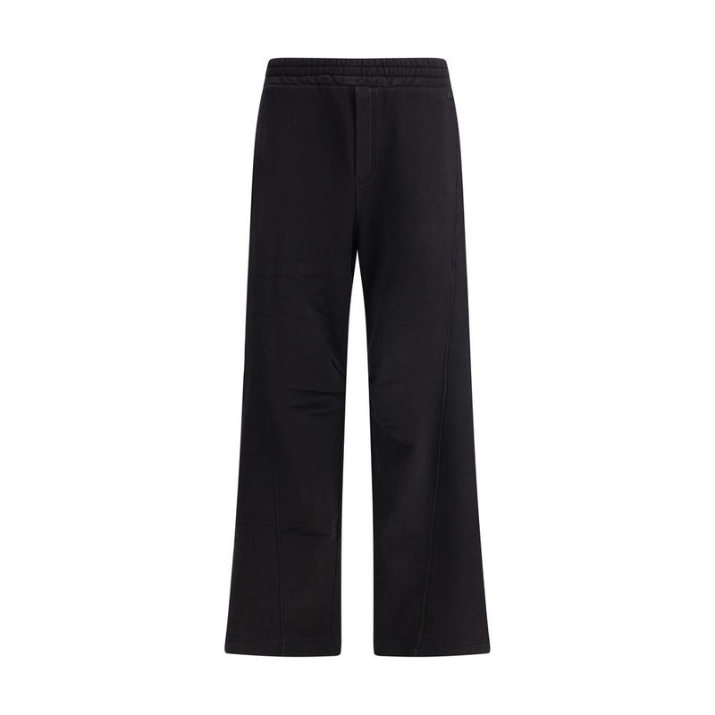 Black Cotton Casual Pants
