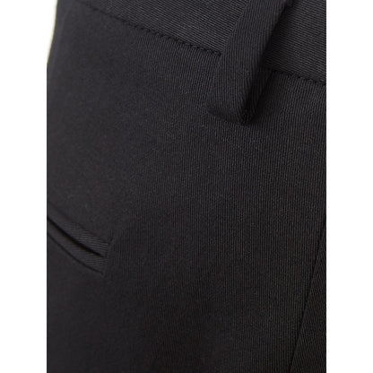 Black Cotton Chino Pants