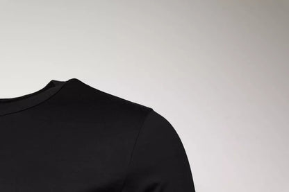 Black Cotton Crew Neck Short Sleeves T-shirt-Dolce & Gabbana-LabelTerrace.com