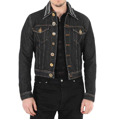 Medusa Motif Denim Jacket-Versace-LabelTerrace.com
