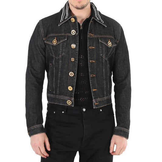 Medusa Motif Denim Jacket-Versace-LabelTerrace.com