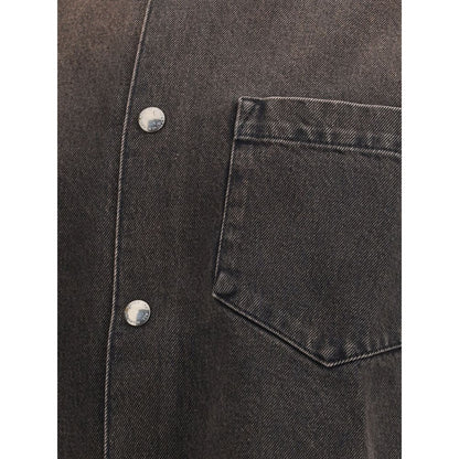 Black Cotton Denim Jacket
