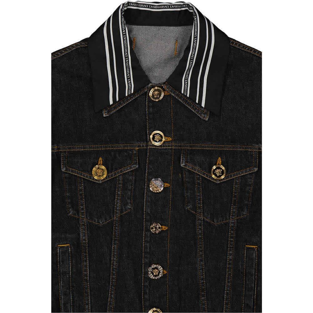 Medusa Motif Denim Jacket-Versace-LabelTerrace.com